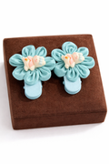 Cute Floral Hair Clips-Sky Blue