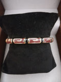 Meenakari Floral Open Lock Bangle- Brown Maze