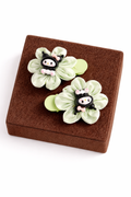 Cute Floral Hair Clips- Mint Green