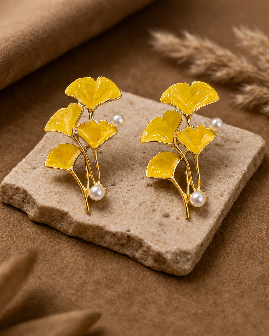 Yellow Leaf Pearl Drops