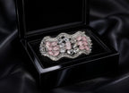 Silver Wave Luxe Bracelet- Blush Pink