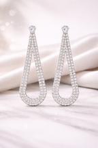 Dazzling Cascade Teardrop AD Earrings