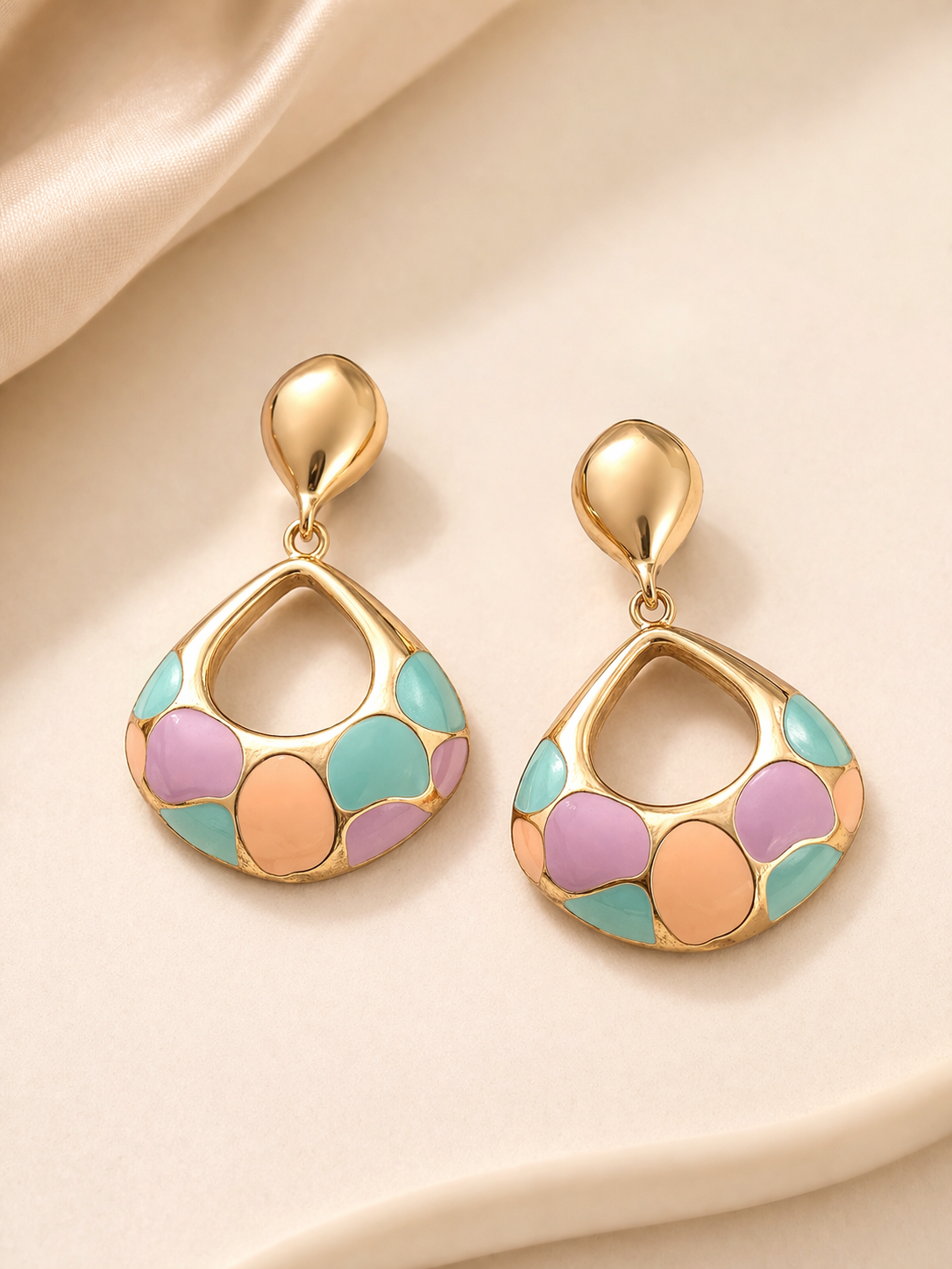Playful Pop Drop Earrings For A Modern Statement- Purple