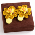 Cute Floral Hair Clips- Mustard Yellow