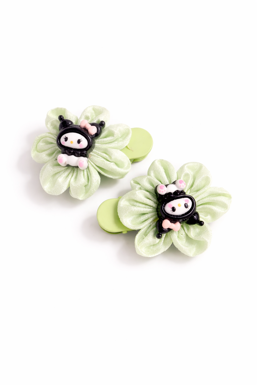 Cute Floral Hair Clips- Mint Green