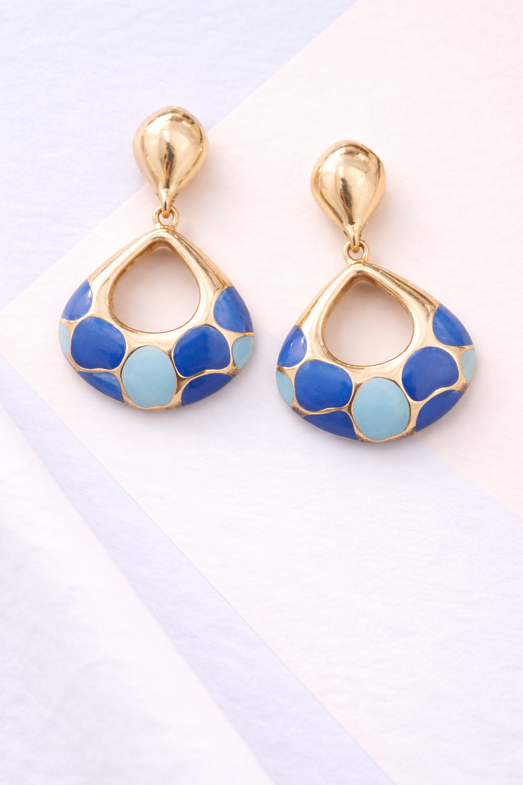 Playful Pop Drop Earrings For A Modern Statement-Blue