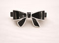 Dual Tone Classic Bow Hair Clip- Black