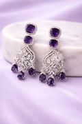 Royal AD Danglers with Rich Purple Stones