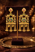 Antique Temple Style Drop Earrings
