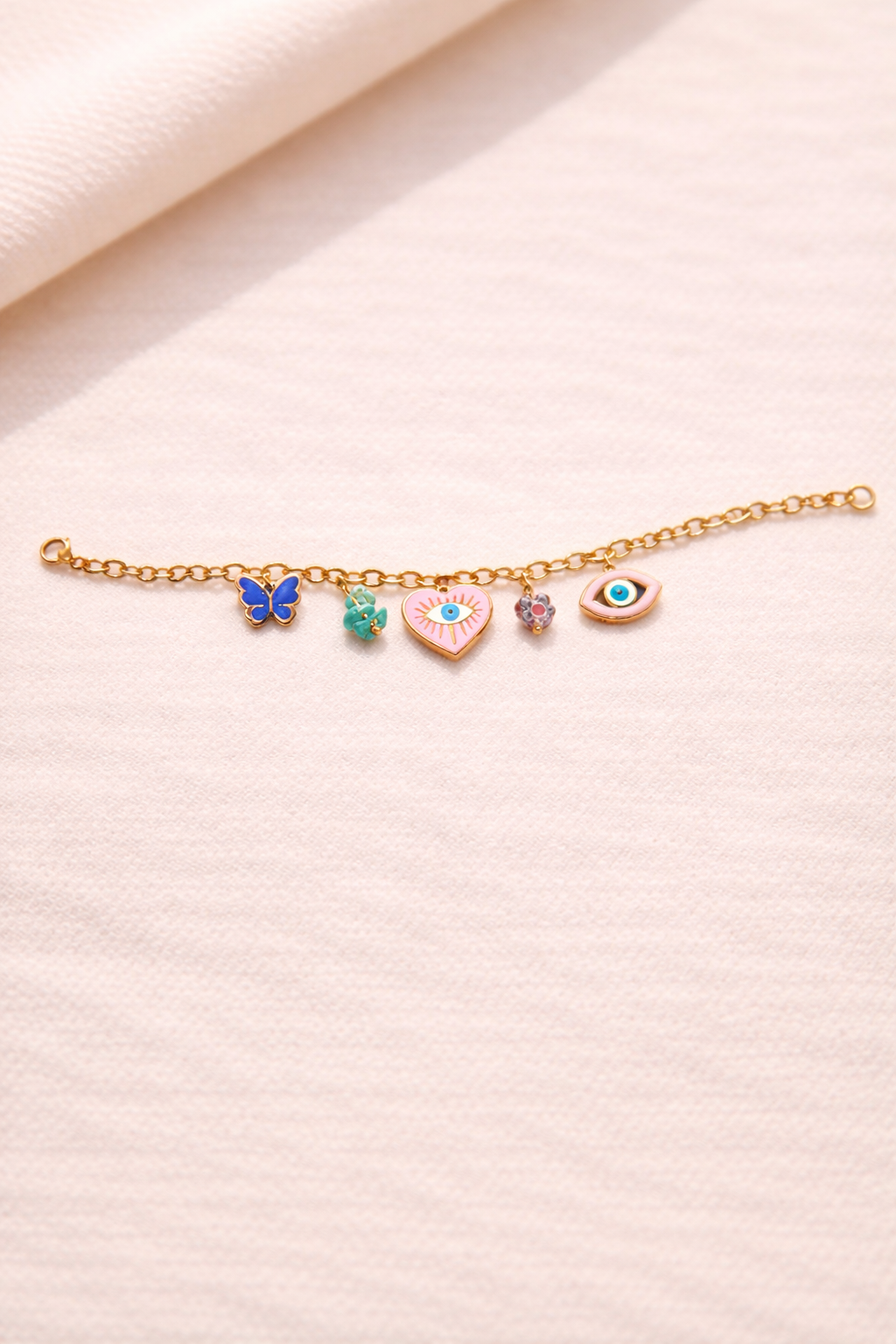 Butterfly Multi-Charm Anti-Tarnish Bracelet