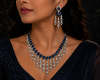 Sapphire Cascade Necklace Set