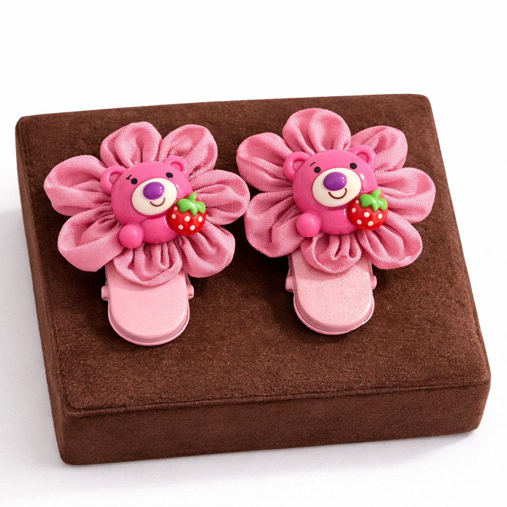 Cute Floral Hair Clip-Pink