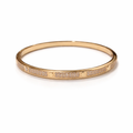 Sleek Gold Lock AD Bracelet-Minimal Plain Band
