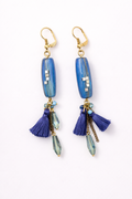 Azure Blue Boho Tassel Drop