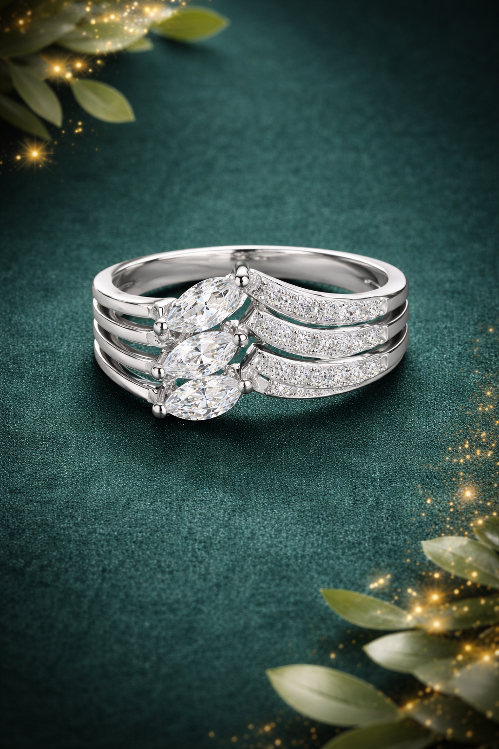 Statement Ring- Double Horizon