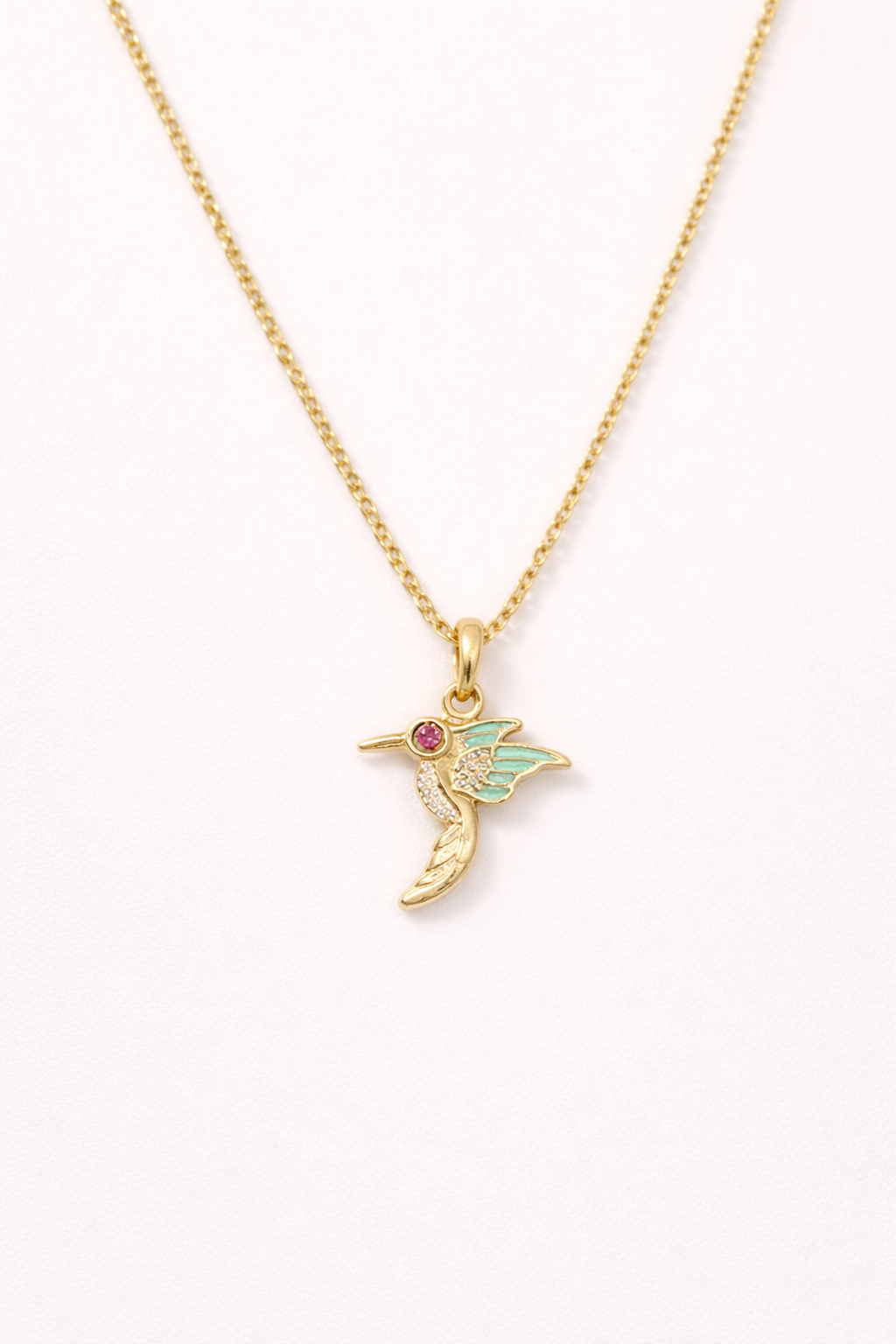 Hummingbird Charm Anti-Tarnish Necklace