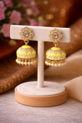Surya Noor Jhumkas With Delicate Pearls