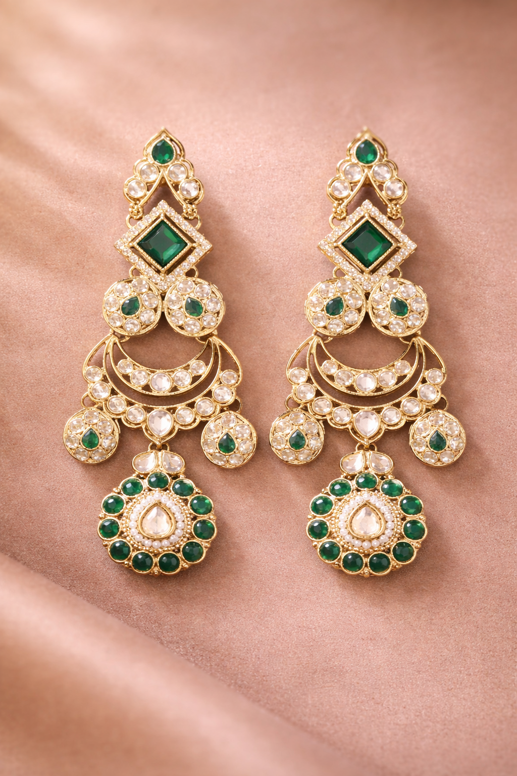 Maharani Hierloom Drops-Emerald Green
