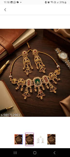 Golden Matte Finish Heritage Choker Set