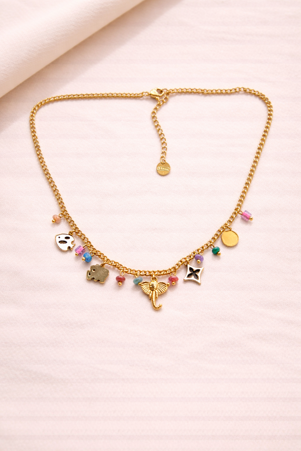 Multi-Charm Anti-Tarnish Necklace