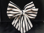 Classic Black & White Striped Hair Back Clip