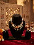 Meenakari Choker Set With Matching Statement Earrings