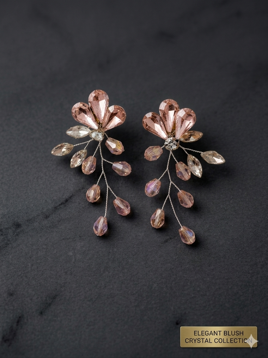 Blush Pink Crystal Drops