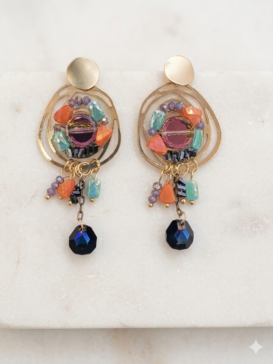 Bohemian Fusion Multi-Colored Drops