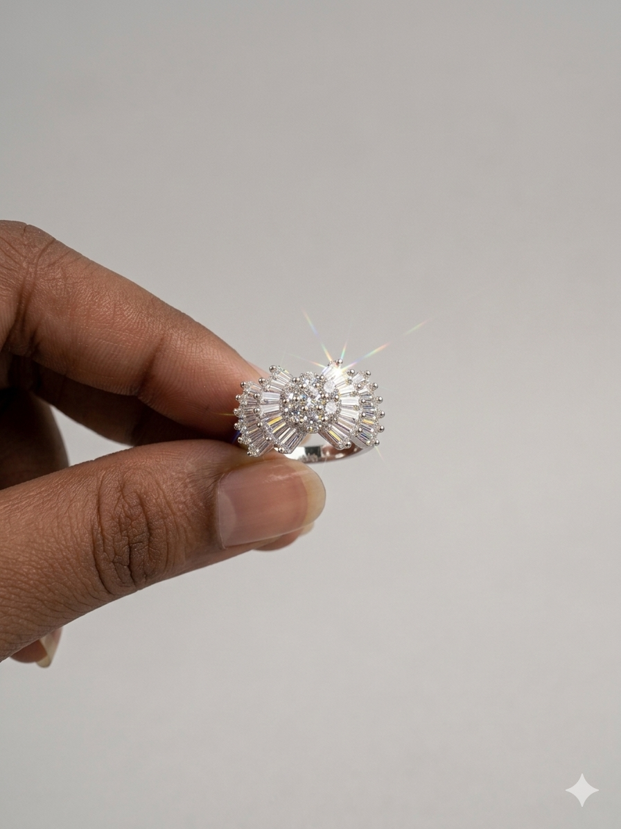 Statement Ring- Glitz Bow