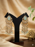 Emerald Empress Danglers- Pastel Green