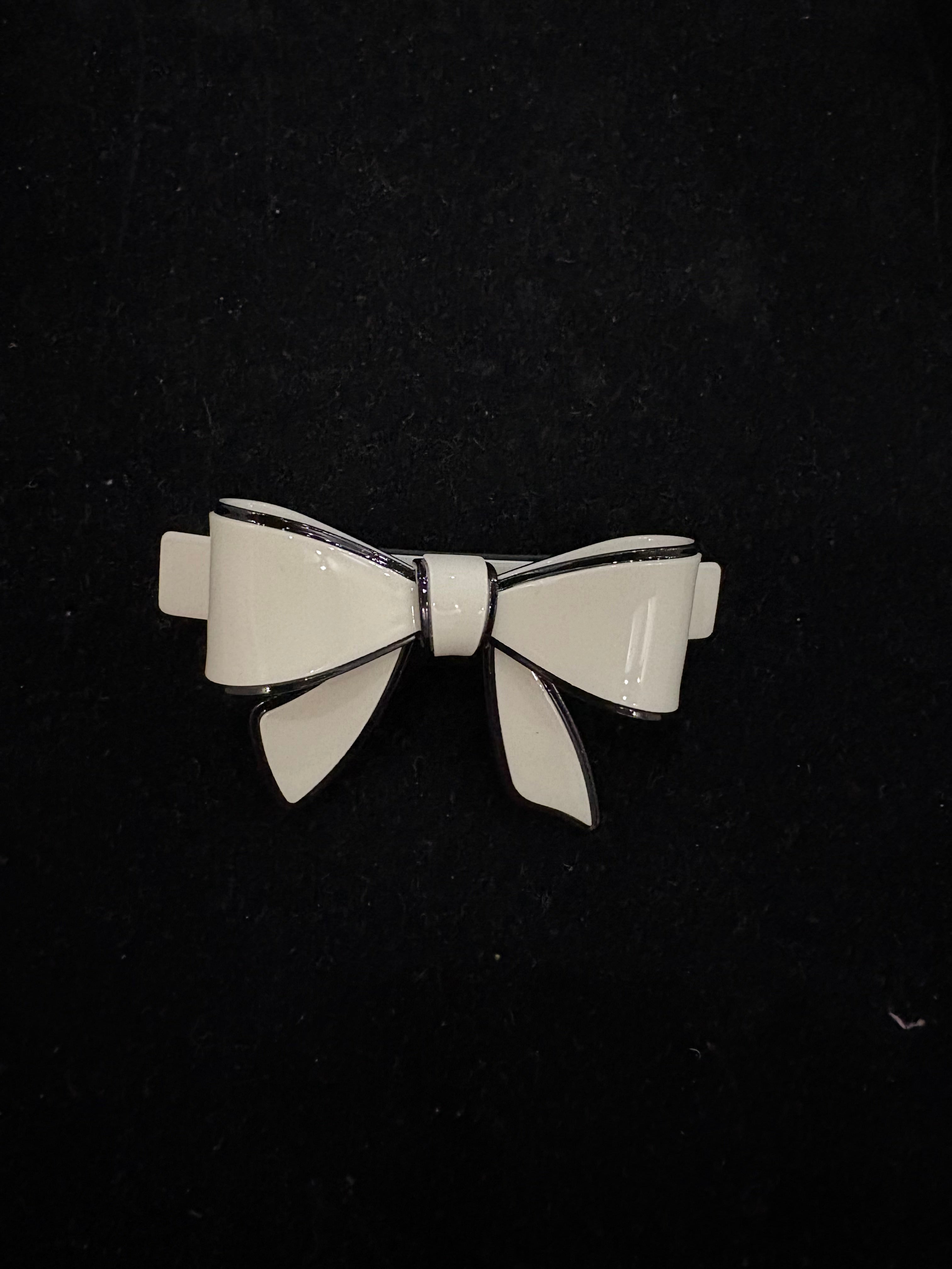 Dual Tone Classic Bow Hair Clip- Ivory