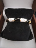 Meenakari Floral Open Lock Bangle- Ivory Swirl