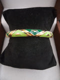 Meenakari Floral Open Lock Bangle- Mint Meadow